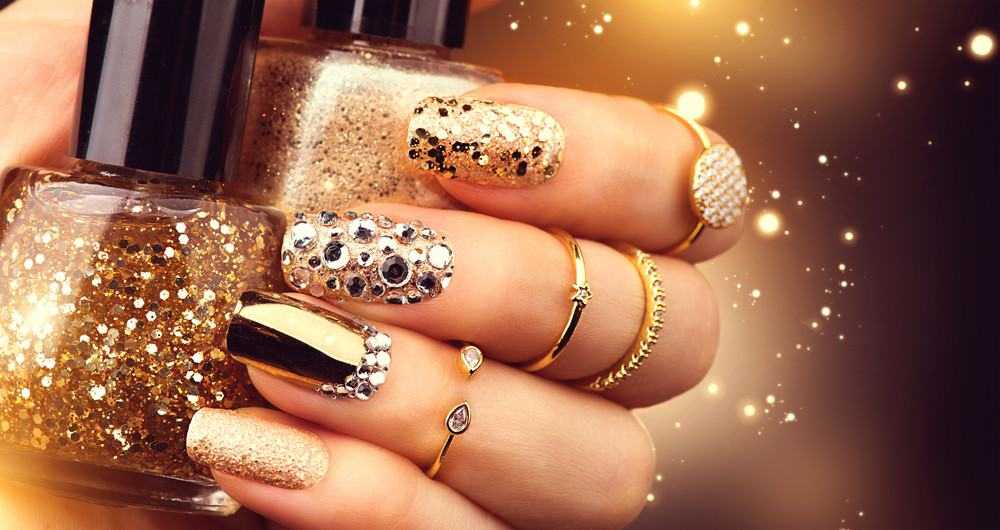 Beautiful Rhinestone Nails ❤️ Elegant Sparkles, Pretty Nails